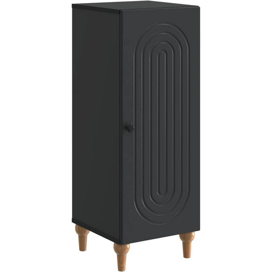 Sideboard in Schwarz mit Holzbeinen