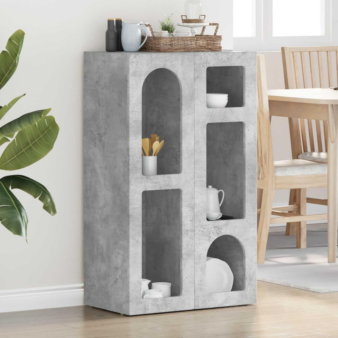Sideboard mit den Massen 59 x 35 x 100.5 cm in Betongrau