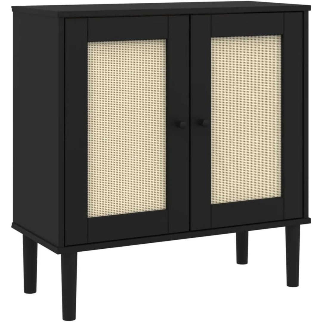 Sideboard aus Rattan und Kiefernholz mit Flechtoptik