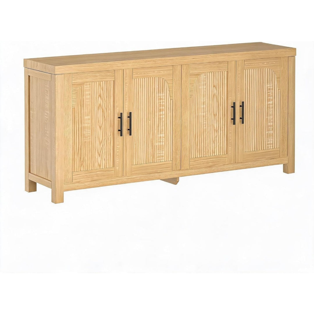 Das Sideboard setzt auf Kabelfuehrungen