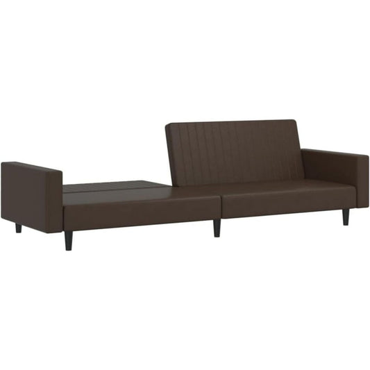 Sofa mit den Massen 220 x 84.5 x 69 cm in Braun